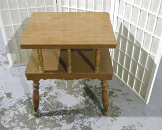 Two Tier Wooden Side Table