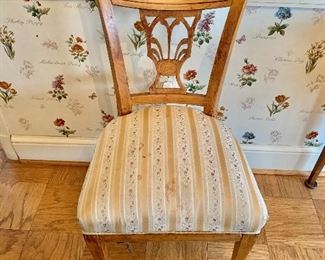 $175 - Antique Biedermeir Dining chair - 21" W x 18.5" D x 35" H, seat height approx 18"