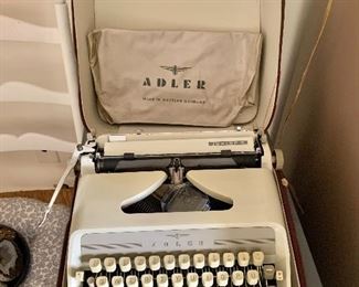 $75 - Vintage Adler typewriter; case is 6" x 13" x 13"