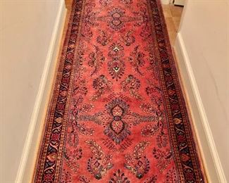 $750 - #1 Sarouk rug; 144" x 37"