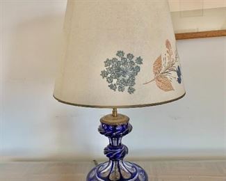 $150 - Vintage lamp - Tested and working. 19" H with 12" diameter shade