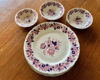 $30 - Set of Royal Cauldon 'Majestic': four dinner plates (10.5") and three assorted bowls