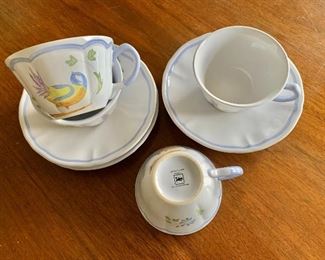 Longchamps bird teacups #2 detail