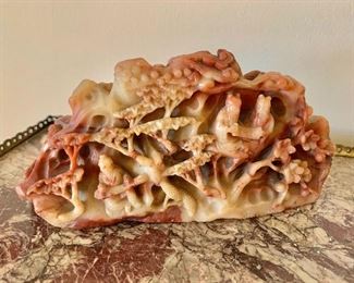 $95 - Chinese carved soapstone - 7" W x 3.5" H x 2" D