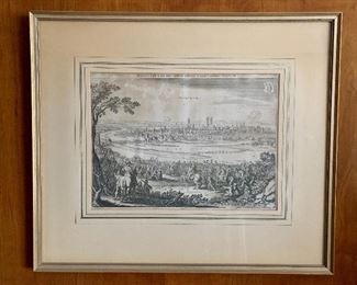 $125 -Framed engraving, Munich; 17.5" H x 20.5" W