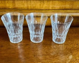 $30 - 3 small Orrefors crystal glasses; 5" H x 4" W