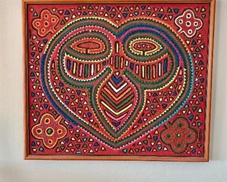 $50 - Heart mola #4 - 15" H x 17.5" W