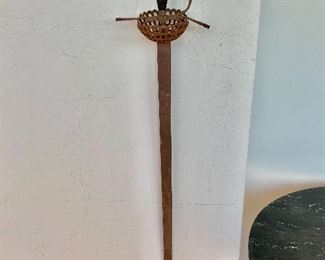 $75 - Vintage sword; AS IS, rusted. 40" long