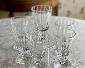 $240 - Set of 6 Ralph Lauren “Celeste” wine goblet; 6” (H)