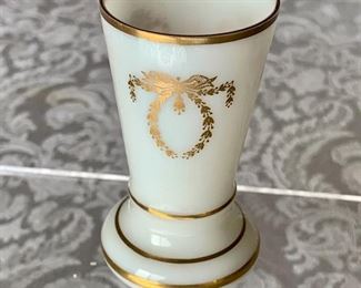 $38 - Portieux Opaline miniature vase ; approx 3" high