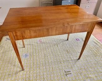 $950 - Antique Biedermeier work table with single large drawer - 28.5"D x 45W x 31H
