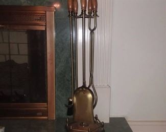 4 Piece Fireplace Tool Set with Stand