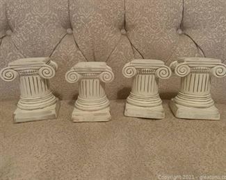 4 Roman Figurine Pillars