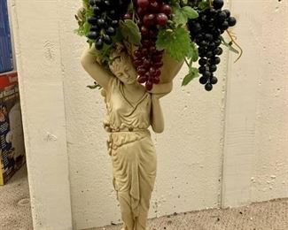 Grape Harvest Woman Statue