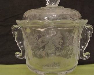Heisey Covered Candy Dish Orchid