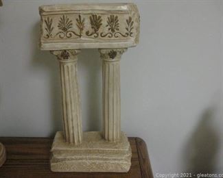 Vintage Alexander Backer Co Chalkware Roman Column Sculpture