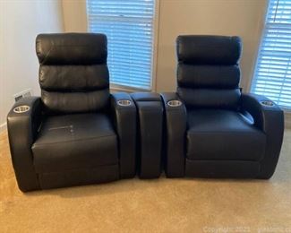 American Signature Imitation Leather Reclining Media Chairs