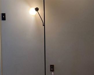 Brown Adjustable Arm Floor Lamp