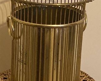 Hollywood Regency Wire Waste Basket
