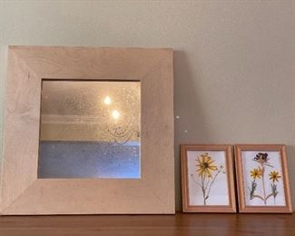 Mirror, 2 Framed Art