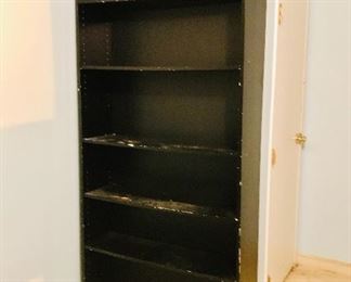 6-level black shelf