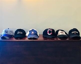 Lot of baseball hats  (A)