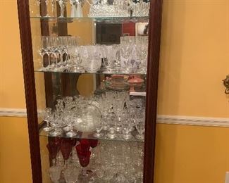 Beautiful crystal and lighted cabinet