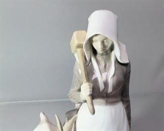 B&G Royal Copenhagen Bing & Grondahl Figurine #694 "Girl With Goats"