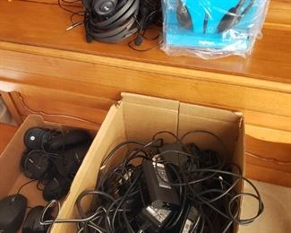 145Computer Cords, Mice, Headsets