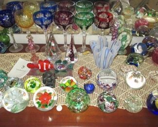 German Cut Crystal Wine Hocks Glasses Various Colors
 COLLECTION OF PAPER WEIGHTS