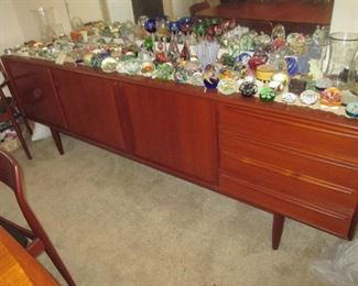 Westnofa Mid Century Modern Danish Complete Dining Room Suite 6 Chairs ~ 2 Arm Chairs ~ Credenza And China Cabinet