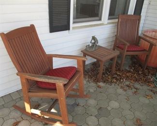 Like New Outdoor Loveseat and Rocking Chair, Chai & Matching Table

