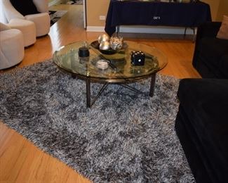 gray shag rug