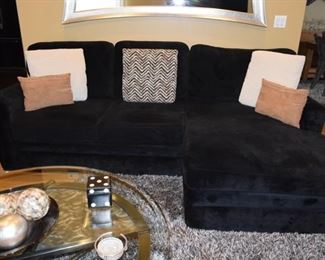 black sectional 