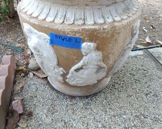$250 - STYLE L - Large Figural Pot - 24" Tall 22" Wide - has some wear and chips and broken pieces off base (see all pictures) ONLY ONE AVAILABLE