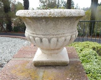 $40 - Style A -(18 Available)  Small Cement Planters 11 1/2" Tall Rim measures 14" across Base is 7 1/2" squared. There are (18) available - buy one or all 18