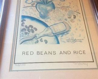 Red beans and rice art