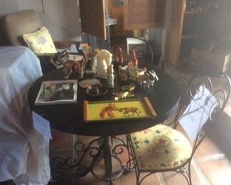 Collectibles on table