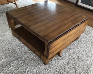 Southern living collections Lexington furniture drop leaf game table/coffee table. Underneath storage.
