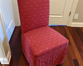Red accent chair