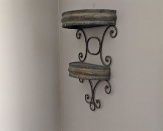 Farmhouse style metal wall shelves.  Two available.
