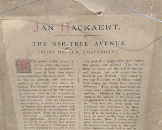 Jan Hackaert, "The Ash Tree Avenue", framed museum print