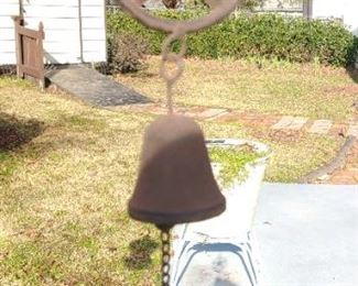 Cast iron star and Bell wind chime