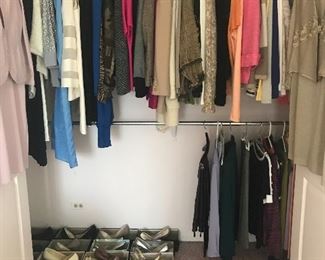 Women’s clothing and shoes, some vintage.