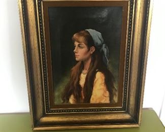 Young Girl   Art signed by A. Harlamo