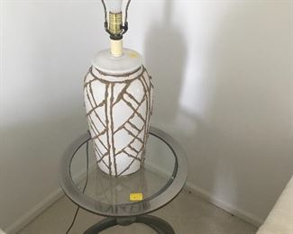 Small accent table and lamp
