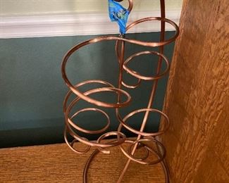 Heavy copper hanging Wine Botyle Holder
