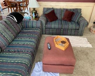 Sofa, Loveseat and ottoman