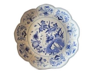 Chelsea House Blue and White Scalloped Plate