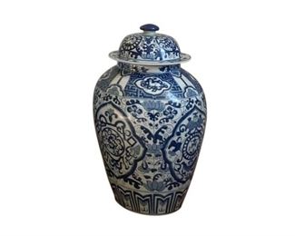 Blue and White Temple Jar